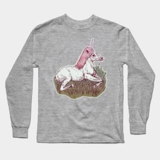 Resting Unicorny Long Sleeve T-Shirt